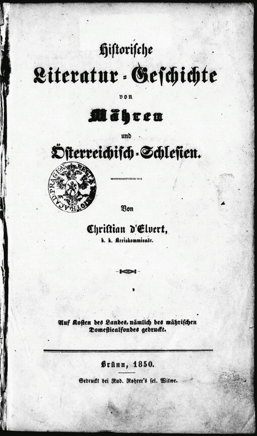 Historische Literatur-Geschichte von Mähren und Österreichisch-Schlesien