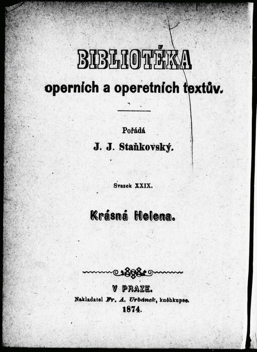 Krásná Helena: burleskní operetta ve třech jednáních