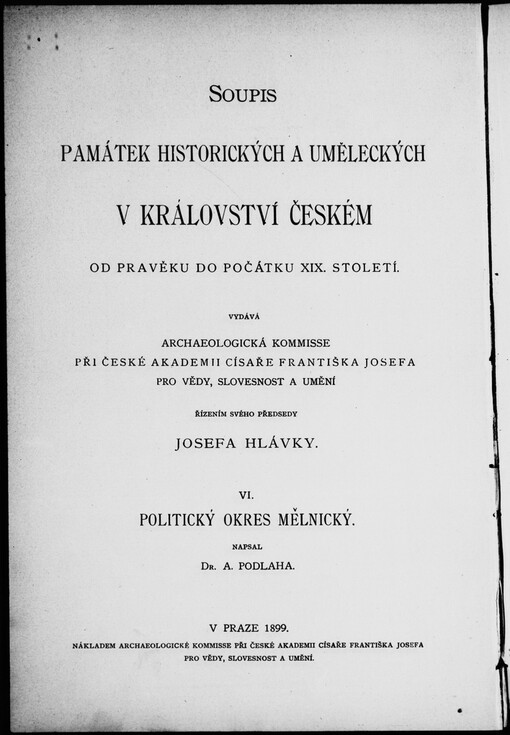 Soupis památek historických a uměleckých v politickém okresu mělnickém