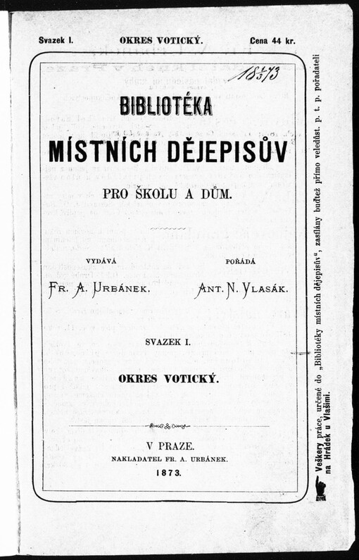 Okres Votický: nástin statisticko-historický