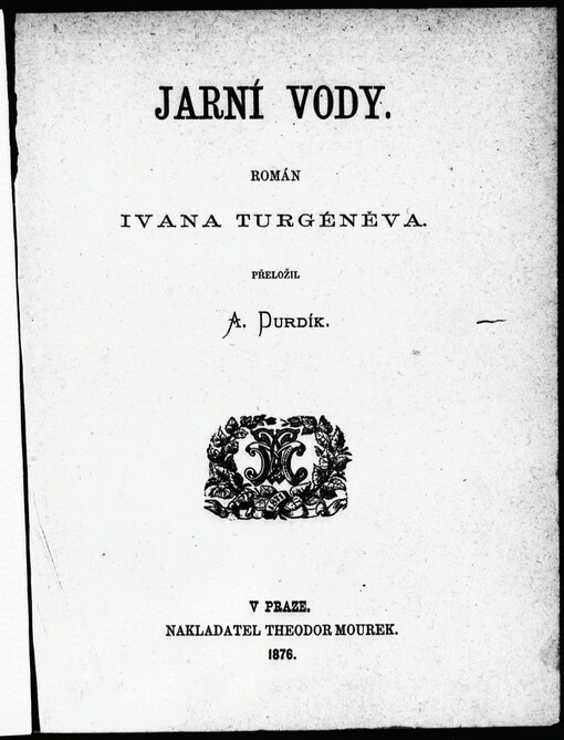 Jarní vody: román Ivana Turgéněva