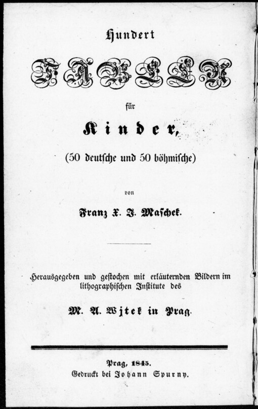 Sto básnj pro djtky: (a sice 50 českých a 50 německých)