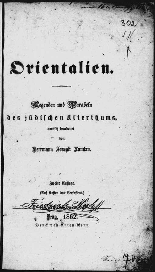 Orientalien: Legenden und Parabeln des jüdilchen Alterthums