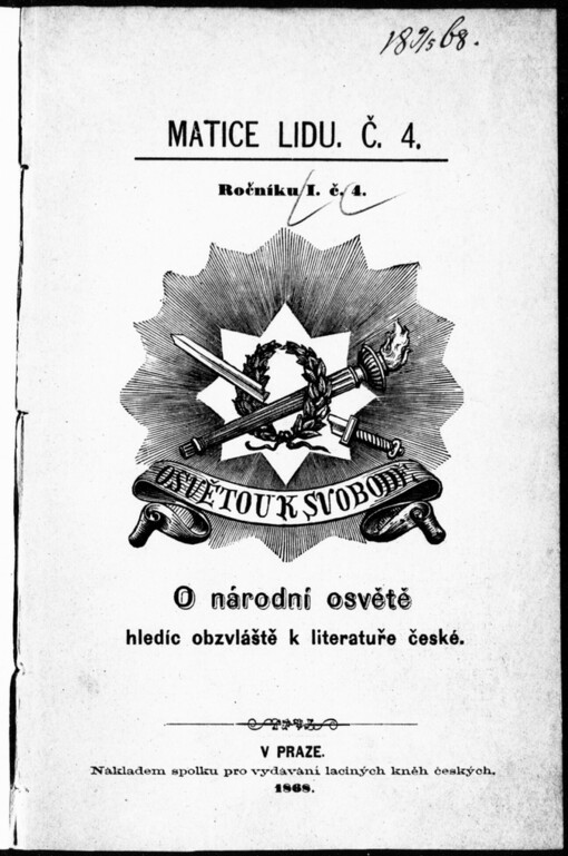 O národní osvětě hledíc obzvláště k literatuře české