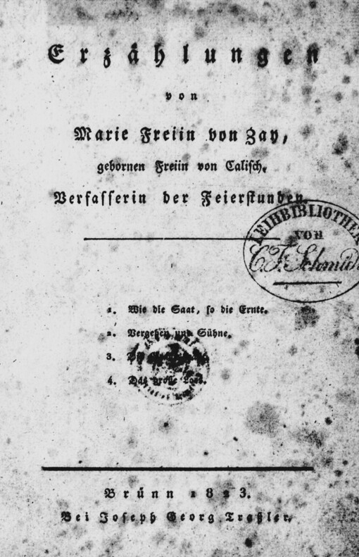Erzählungen von Marie Freiin von Zay