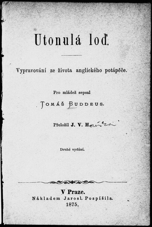 Utonulá loď: vypravování ze života anglického potápěče