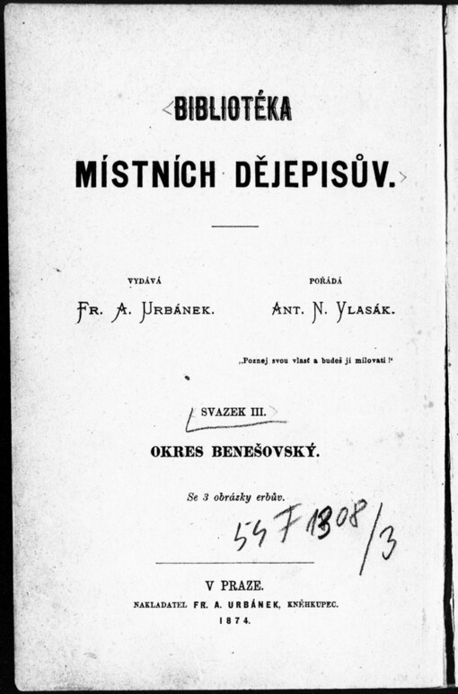 Okres Benešovský: nástin statisticko-historický