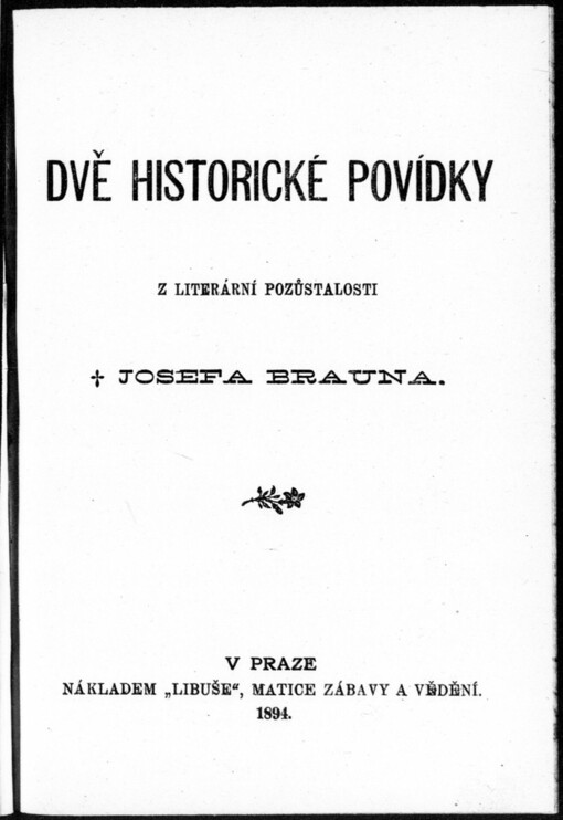 Dvě historické povídky