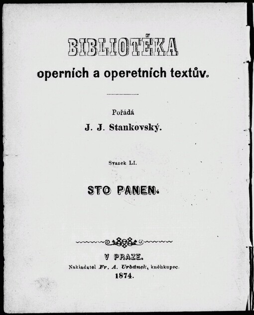 Sto panen: operní burleska ve třech jednáních