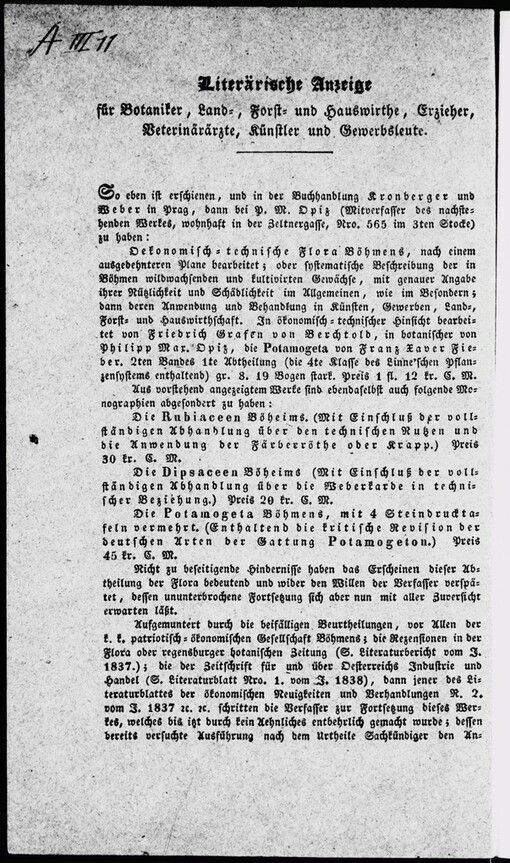 Die Potamogeta Böhmens