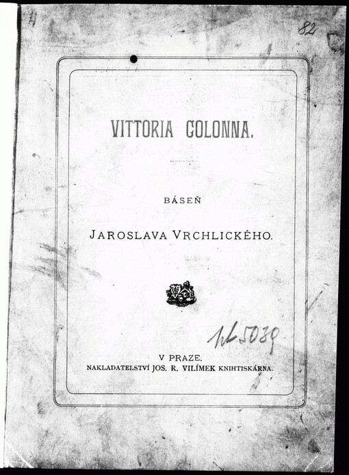 Vittoria Colonna: báseň Jaroslava Vrchlického