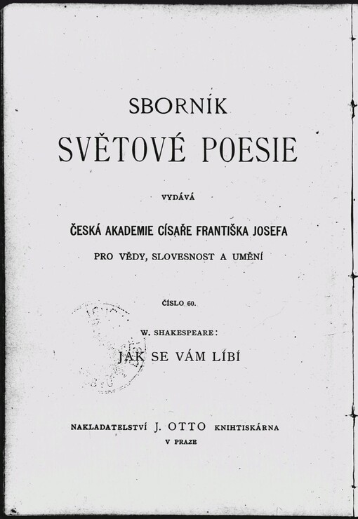 Jak se vám líbí: hra v pěti jednáních