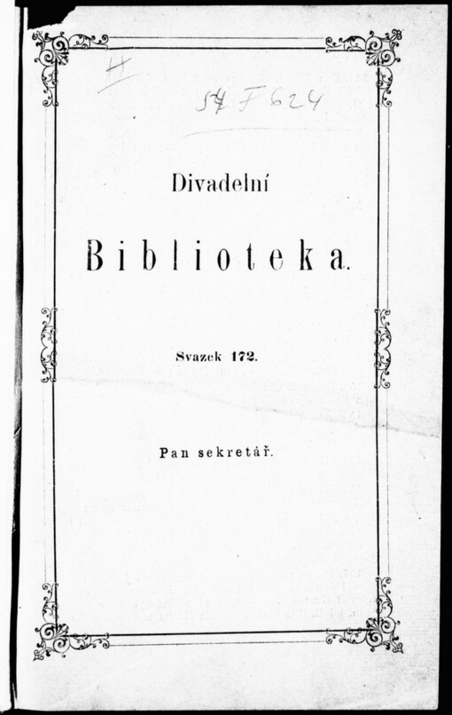 Pan sekretář: veselohra ve čtyrech jednáních