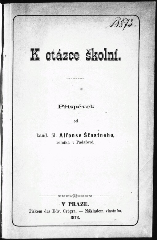 K otázce školní: příspěvek od Alfonse Šťastného