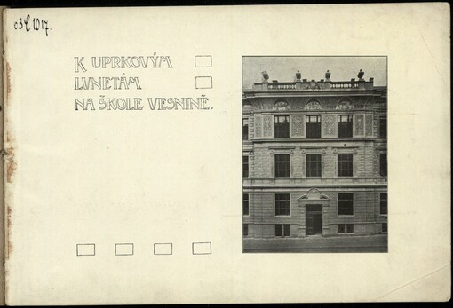 K Uprkovým lunetám na škole Vesnině