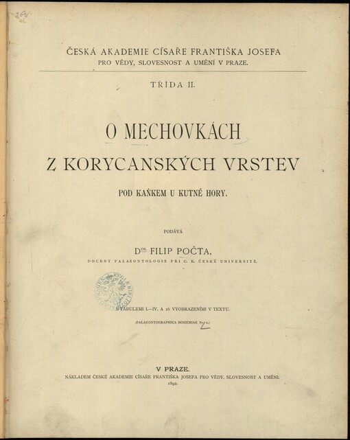 O mechovkách z korycanských vrstev pod Kaňkem u Kutné Hory