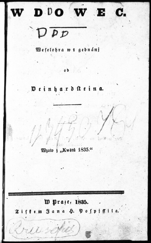 Wdowec: weselohra w 1 gednánj