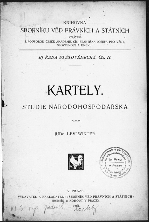 Kartely : studie národohospodářská / Lev Winter