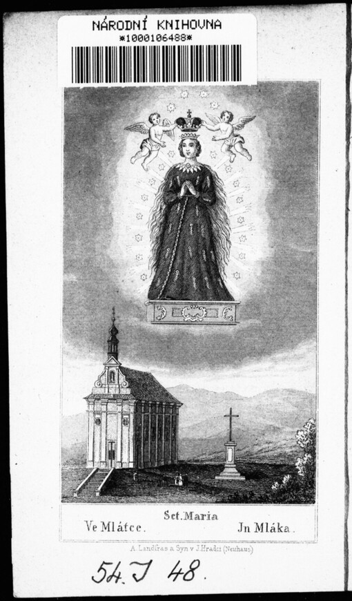 Památka 100leté slavnosti poutního chrámu Páně Nejsvětější rodičky Boží Marie Panny ve Mláce dne 22. srpna 1869