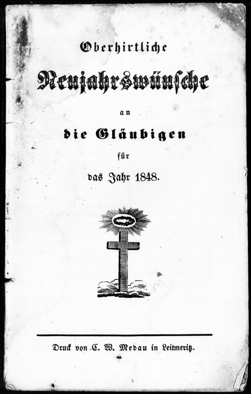 Oberhirtliche Neujahrswünsche an die Gläubigen für das Jahr 1848
