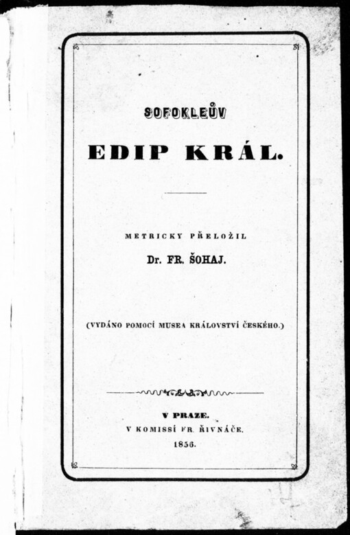 Sofokleův Edip král /