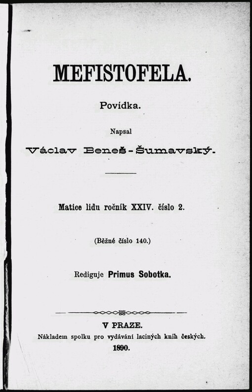 Mefistofela: povídka /