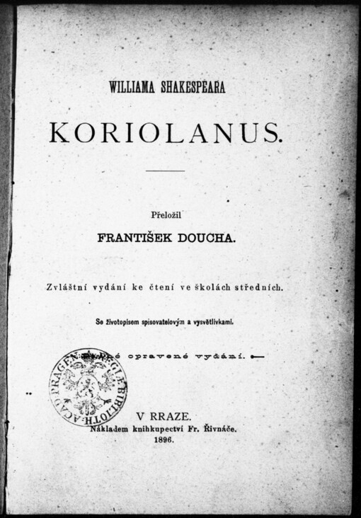 Williama Shakespeara Koriolanus