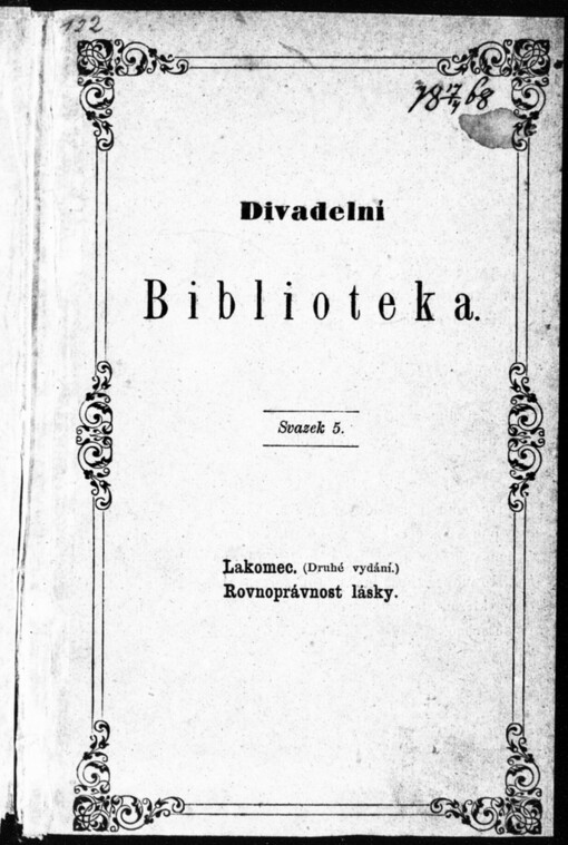 Lakomec: veselohra v pěti jednáních