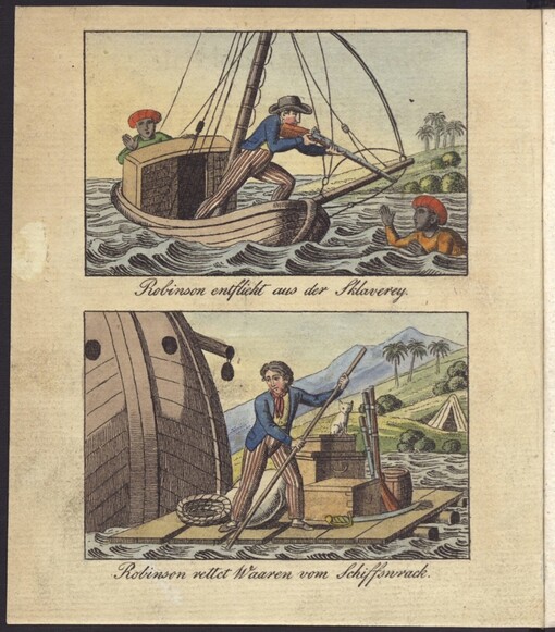 Merkwürdige Schicksale Robinson Crusoe's: Erzählung seiner Reisen, Abentheuer und Unfälle ... ; nach dem Englischen