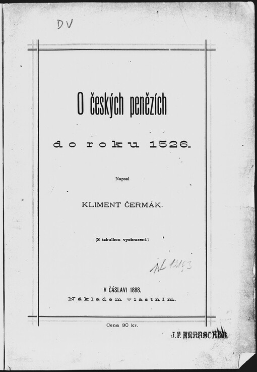 O českých penězích do roku 1526