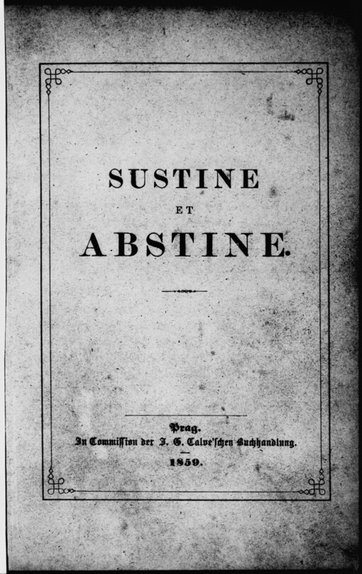 Sustine et abstine