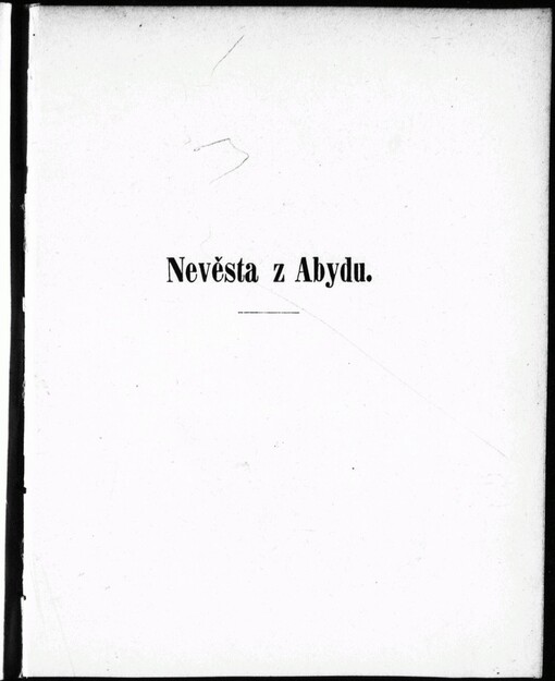 Lorda Byrona Nevěsta z Abydu: pověst turecká