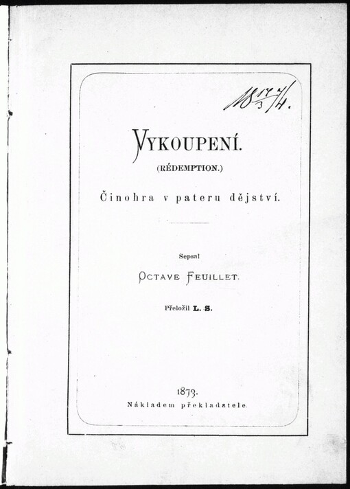Vykoupení: činohra v pateru dějství