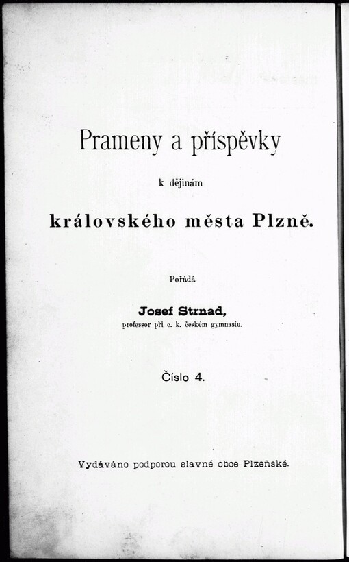 O založení královského města Plzně