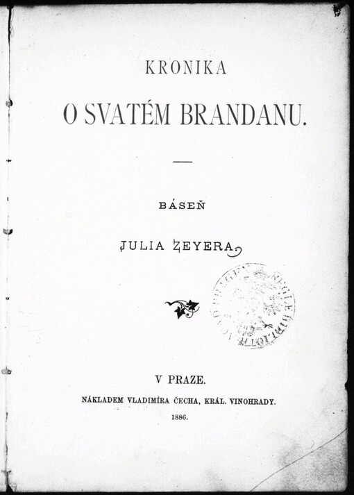 Kronika o svatém Brandanu: Báseň Julia Zeyera