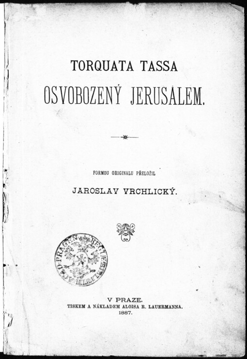 Torquata Tassa Osvobozený Jerusalem