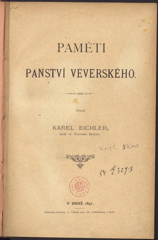 Paměti panství Veverského