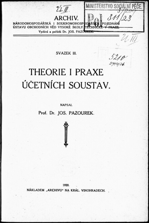 Theorie i praxe účetních soustav. Sv. III