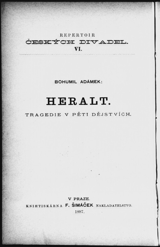Heralt: tragedie v pěti dějstvích