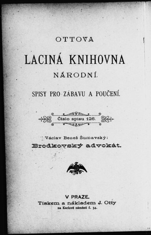 Brodkovský advokát: obraz ze současného života moravského