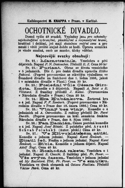 Chytrák na chytráky: komedie o třech jednáních