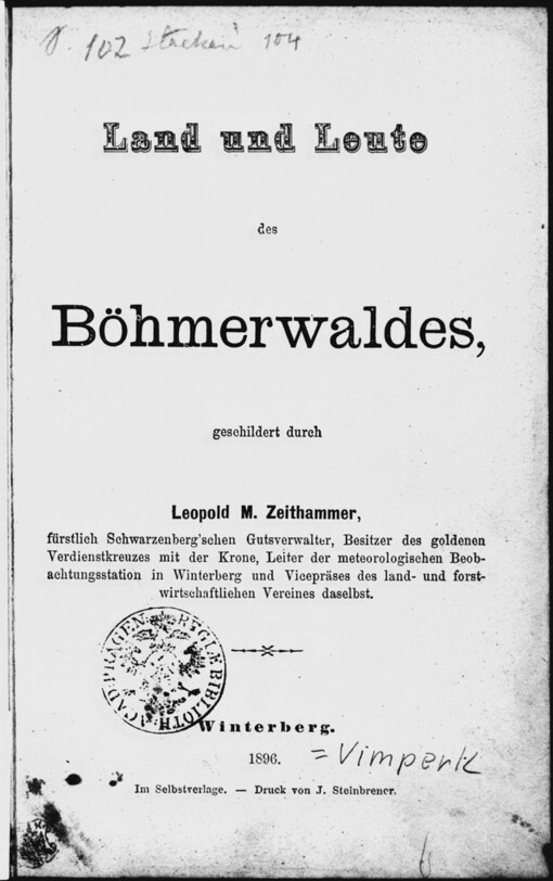 Land und Leute des Böhmerwaldes