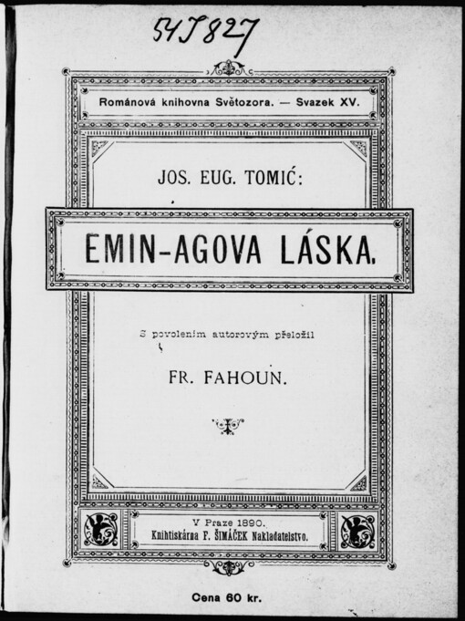 Emin-agova láska: povídka od Jos. Eug. Tomiće