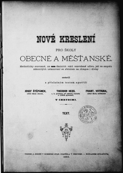 Nové kreslení pro školy obecné a měšťanské: text