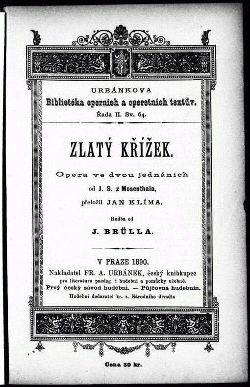 Zlatý křížek: opera ve dvou jednáních
