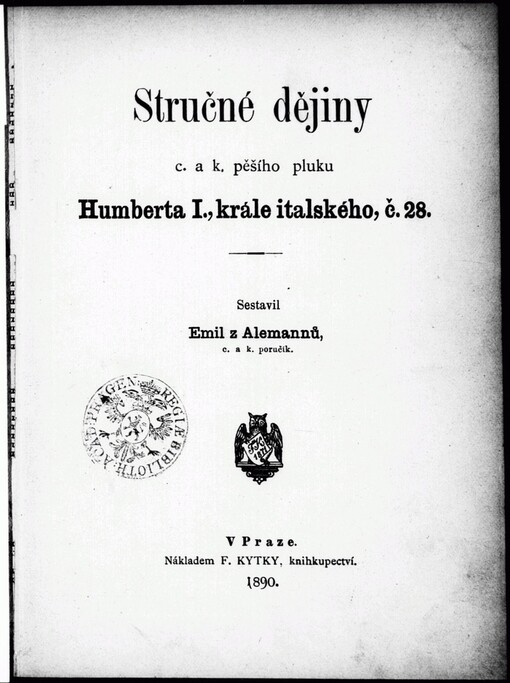 Stručné dějiny c. a k. pěšího pluku Humberta I., krále italského, č. 28