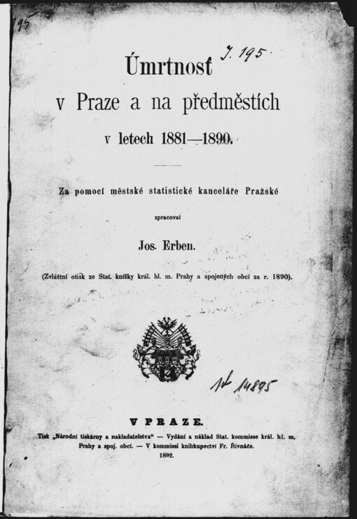 Úmrtnosť v Praze a na předměstích v letech 1881-1890