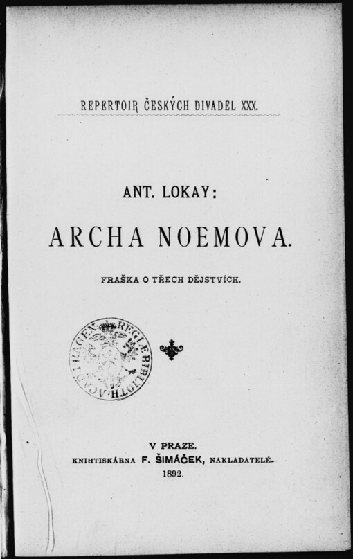 Archa Noemova: fraška o třech dějstvích