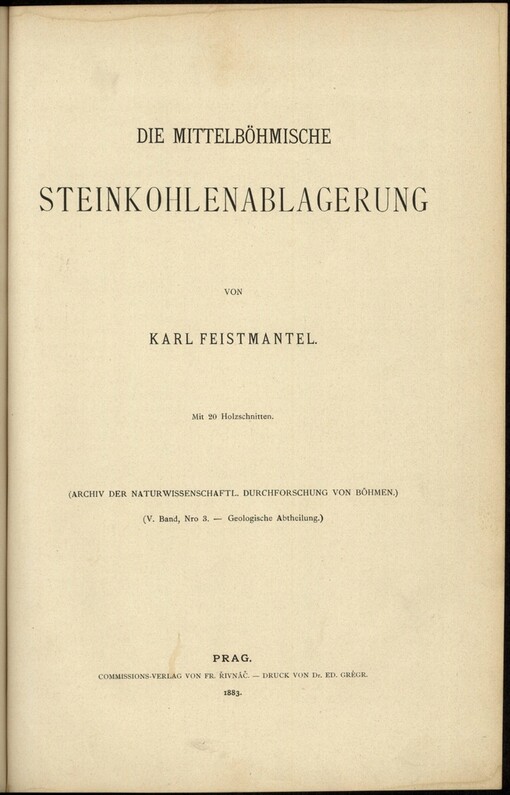 Die mittelböhmische Steinkohlenablagerung