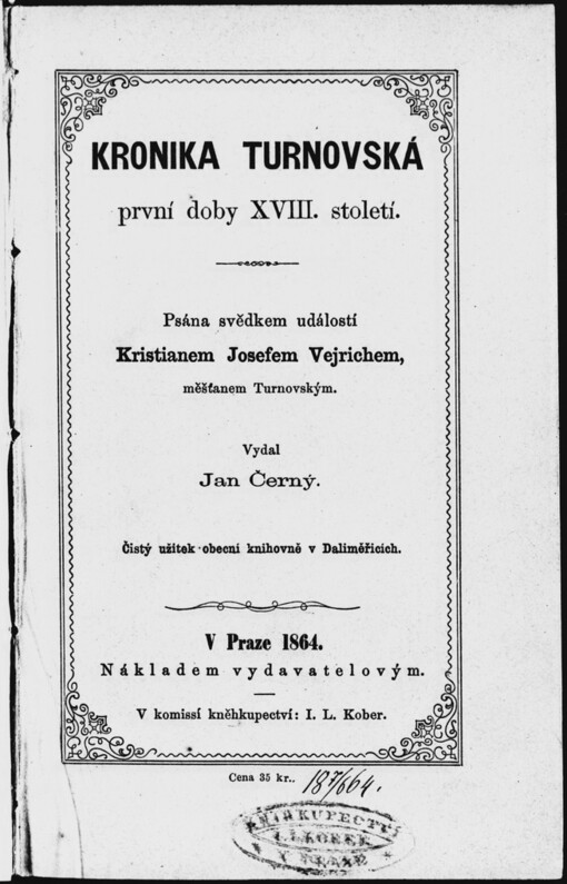 Kronika Turnovská první doby XVIII. století